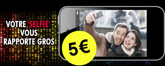recevez 5 euros garanti au casino 777 en bonus gratuit Selfie_fr