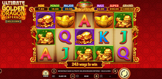 Ultimate Golden Dragon Inferno - Hold & Win