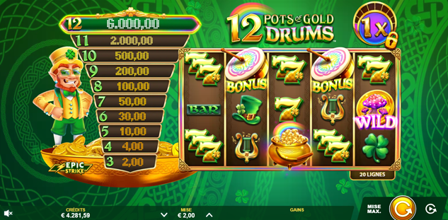 12 Pots of Gold Drums