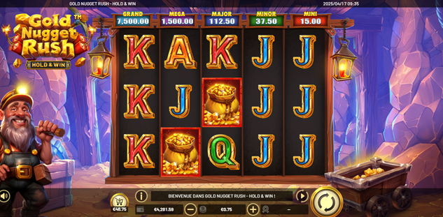 Gold Nugget Rush: Hold & Win